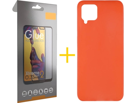 Kit Funda + Protector de Pantalla Samsung Galaxy A22 4G SKYHE Full (Rojo)
