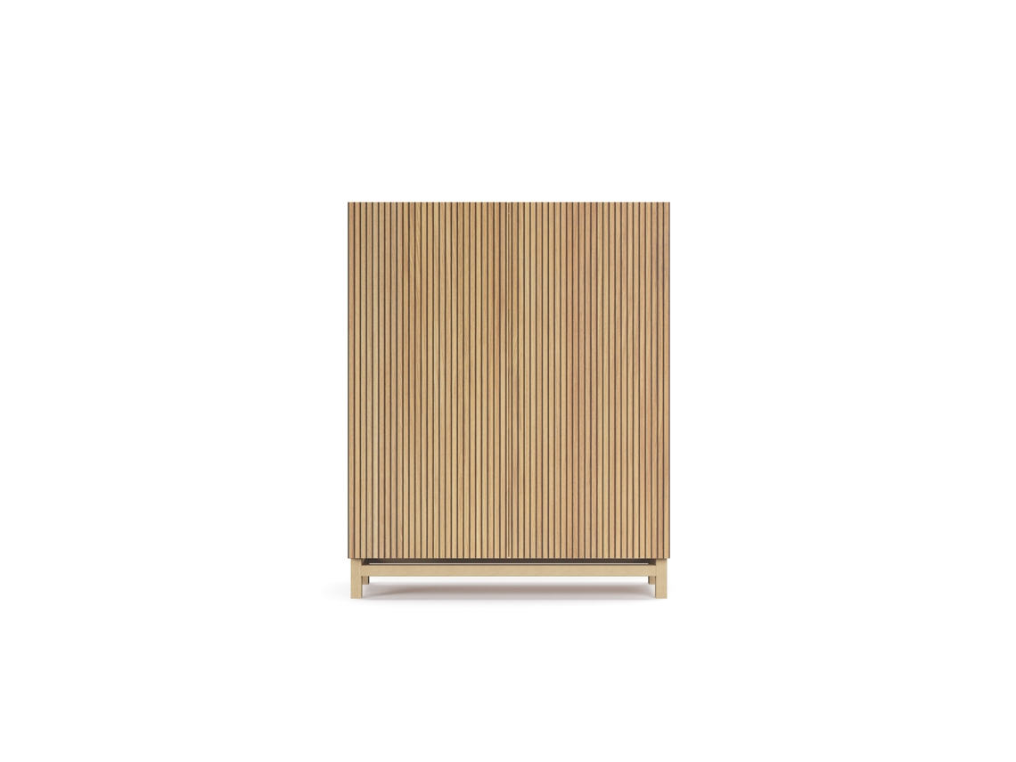 Mueble zapatero/armario HERDASA Lofoten roble dorado puertas vallado 112 x 90 x 27 cm