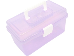 Caja De Almacenamiento De Herramientas De Ferretería De Doble Capa Con Asa De Plástico