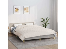 Manta Con Peso Tela Color Crema Claro 200x225 Cm 13 Kg