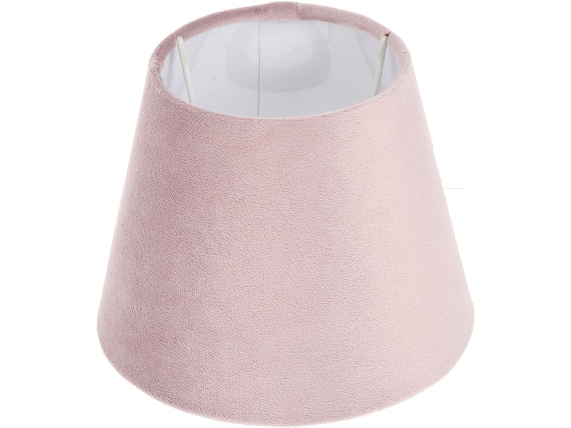Tambor De Terciopelo Blanco Con Forro De Tela, Compatible Con E27e14, Cilíndrico Rosa De 17 Cm, Accesorio