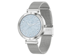Reloj inteligente para mujer, monitorización del ritmo cardíaco, oxígeno en sangre, ciclo menstrual y sueño, Bluetooth, color plateado, Yizhood
