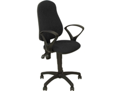 Silla de Escritorio Operativa PYC Alamo Negro (Brazos Fijos - Tejido)