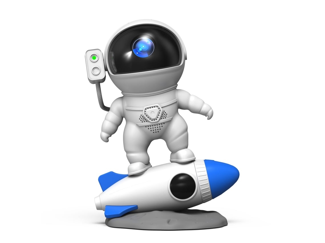Proyector de estrellas y galaxias con astronauta, luz para dormitorio, planetario, 360 grados, ajustable, blanco, Vledary