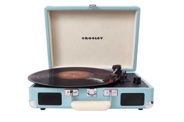 Tocadiscos Portátil Crosley cruiser deluxe turquesa vintage 3speed bluetooth suitcase turntable turquoise giradiscos lujo