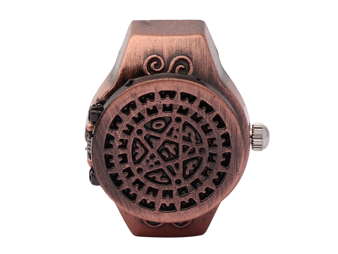 Reloj De Pulsera Vintage De Cuarzo Para Hombre Con Caja Abatible - Rojo