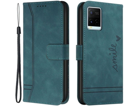 Funda Vivo Y21 HFS-HOUSE Motif Smile (Verde)