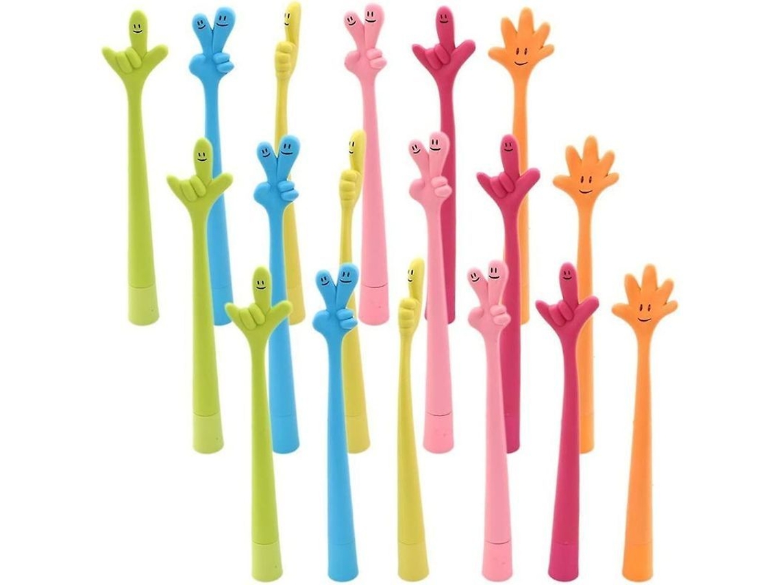 2026-lapiceros De Bolígrafo Con Manos Flexibles 0.5mm Tinta Negra Regalo Para Estudiantes 18pcs