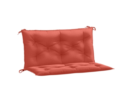 Cojín De Banco De Jardín VIDAXL Rojo Tela (100x50x7 cm)