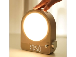 Despertador con sonido, luz de amanecer suave para adultos con sueño pesado (blanco)