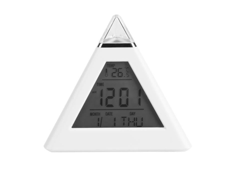 HURRISE Reloj Despertador Digital LCD Despertador LED Cambio de Color Reloj de Mesa Termómetro Luz Nocturna Péndulo Luminaria