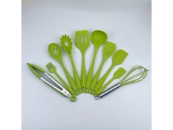 Juego de 10 utensilios de cocina de silicona, incluye cucharas y utensilios para hornear. Nostalgia88