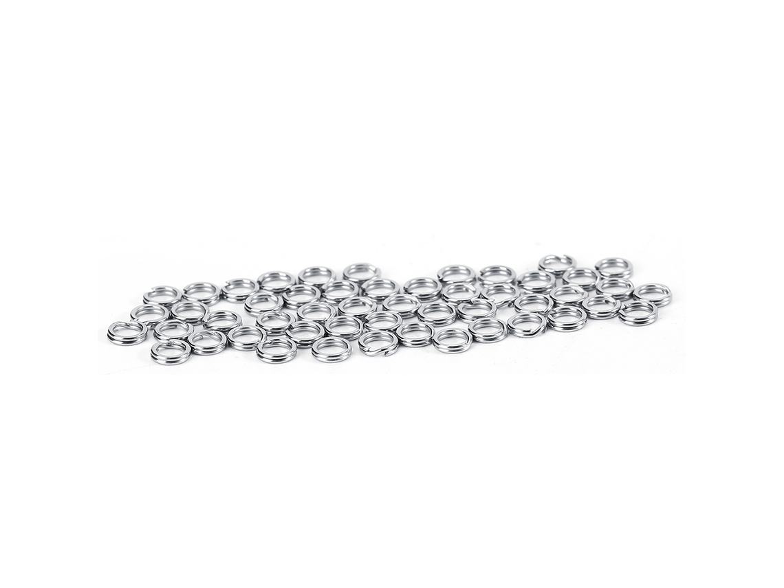50 Anillos De Conexión De Acero Inoxidable Para Señuelos De Pesca (n.° 5) Anillo Partido Para Anzuelos