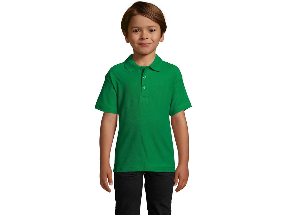 Camiseta Básica SOLS Summer II Algodón Niños (12 Años - Verde)