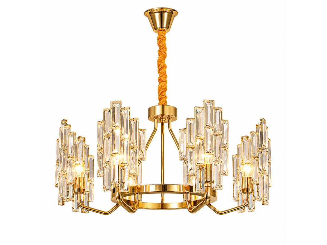 Lámpara De Techo De Cristal Pibaogu Asled-676 (dorado)