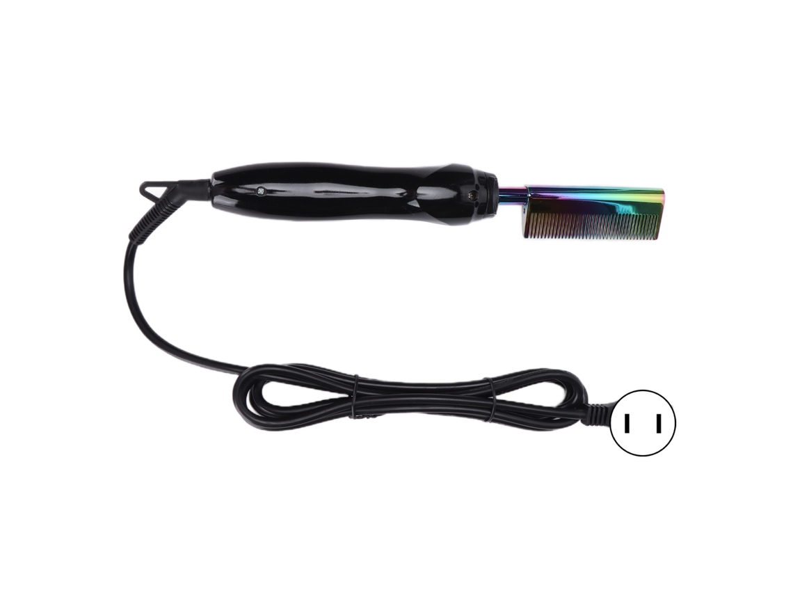 Pechuga Eléctrica Para Alisar Cabello Largo Corto Rizado Negro 100‑240v Plug Ee.uu.