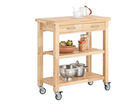 Carrito de Cocina SOBUY FKW24-N (Madeira - 80x40x90 cm)