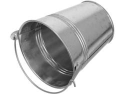 Maceta Pequeña De Hojalata Galvanizada Inoomp Con Asa, 9 Cm De Diámetro, 8 Cm De Altura, Al Agua, Versátil Para