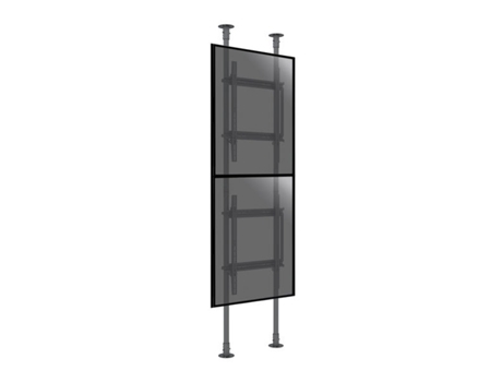 Soporte vertical de suelo-techo para 2 TV 50-82, Modo retrato, Altura 300cm max