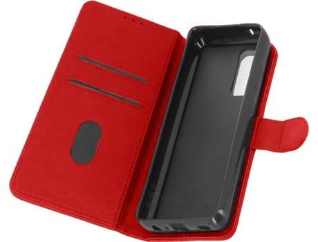 Carcasa y Soporte Samsung Galaxy A52 AVIZAR integral Cartera y Suporte Rojo