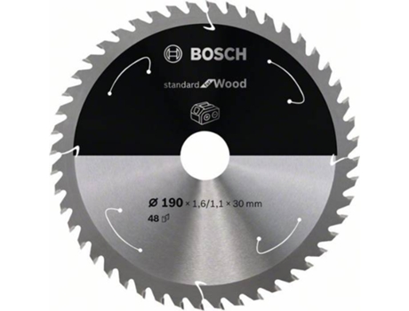Disco de Sierra Circular BOSCH Standard para Madera Para Sierras a Batería 190x1.6/1.1x30 T48
