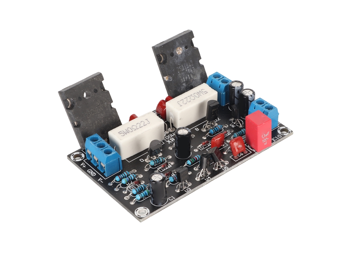 Placa Amplificadora Mono De Alta Potencia De 100 W Con Chips 2sc5200 Y 2sa1943, Con Protección Para Altavoces.