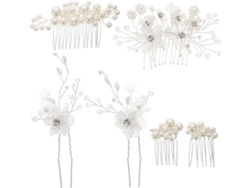 18 Pcs Diadème De Mariage Mariée Pinces A Cabello Pour Les Mariées Casque En Perle Européen Et