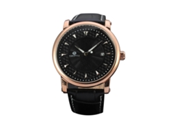 Reloj Automático Mécanico Hombre Forsining Correa Pu Agua Resistente Casual Negro+oro Rosa