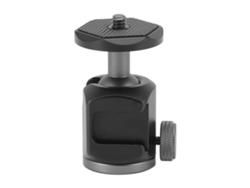 Mini Rótula Giratoria De 360 Grados En Aluminio Con Adaptador De Zapata Fría De 1/4" Para Cámaras Dslr.