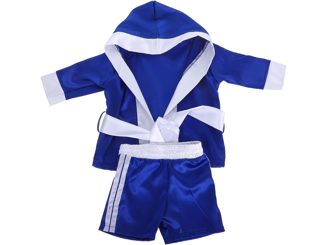 Disfraz de boxeo para bebé niño, ideal para sesiones de fotos de recién nacidos, confeccionado en fibra sintética y fácil de usar.