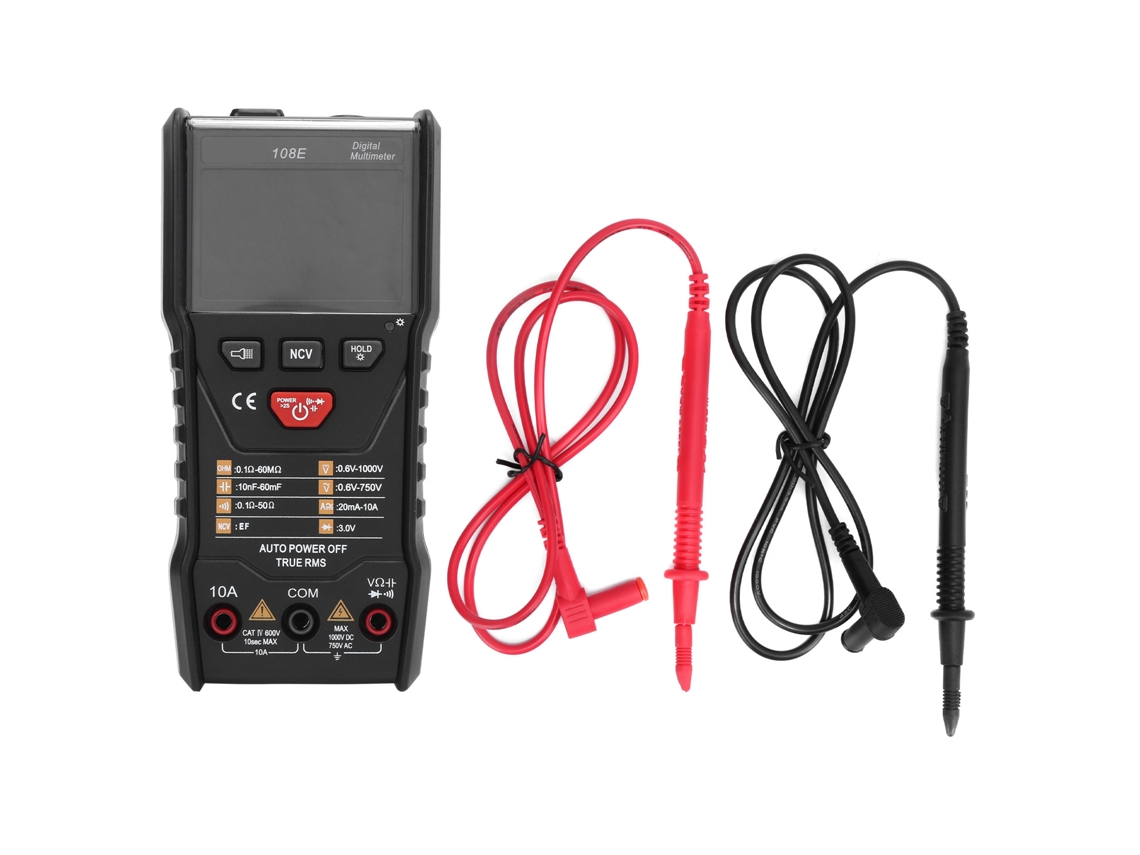 Multímetro Digital 108e True Rms Con Medición Onekey, Voltímetro Portátil, Amperímetro, Alta Precisión