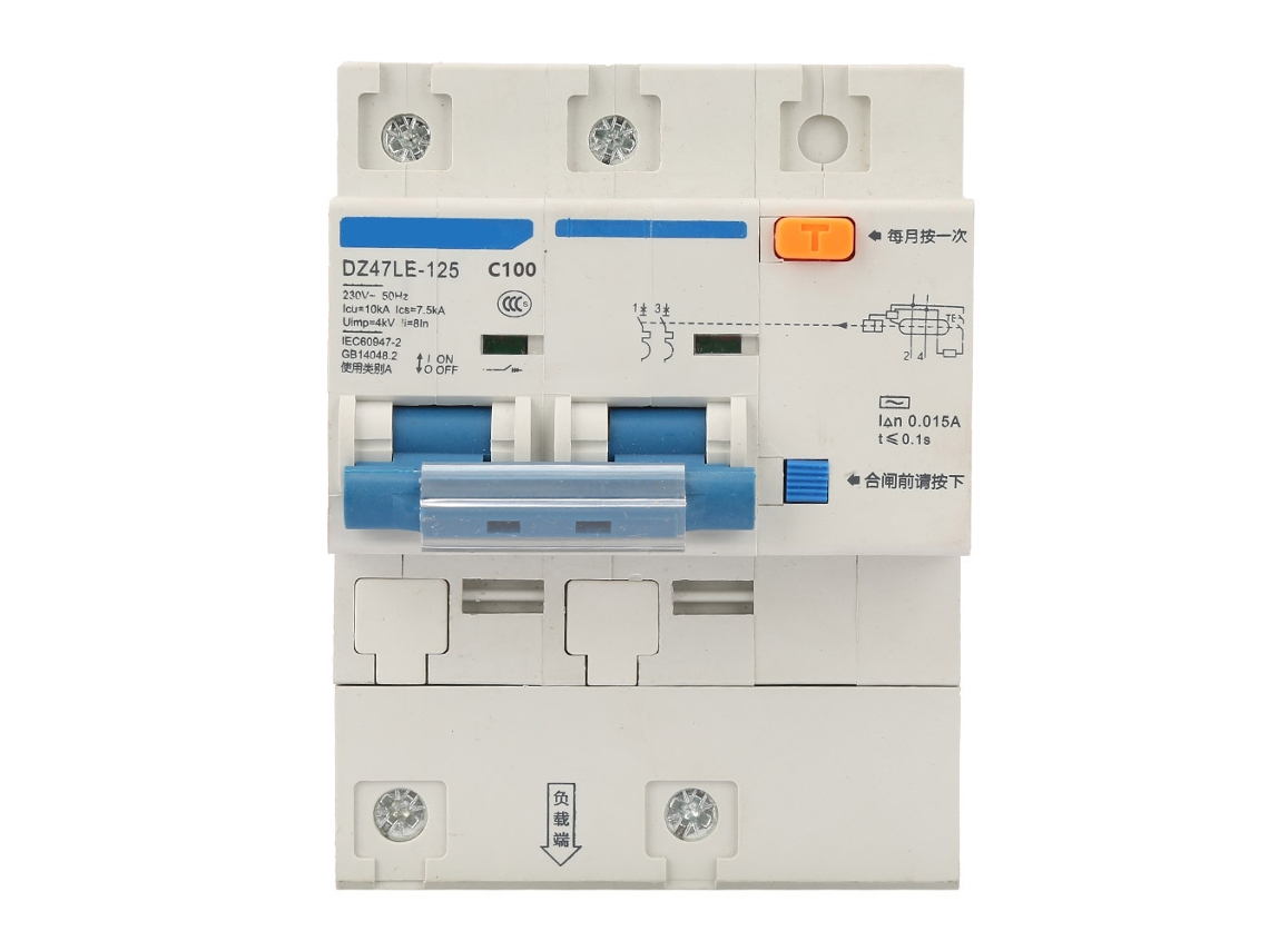 2026velora-interruptor De Protección Contra Fugas Dz47le-125 2p 230v 100a Disyuntor De Circuito Corriente