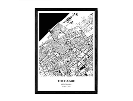 Poster NACNIC Mapa de The hague Holanda (A3)