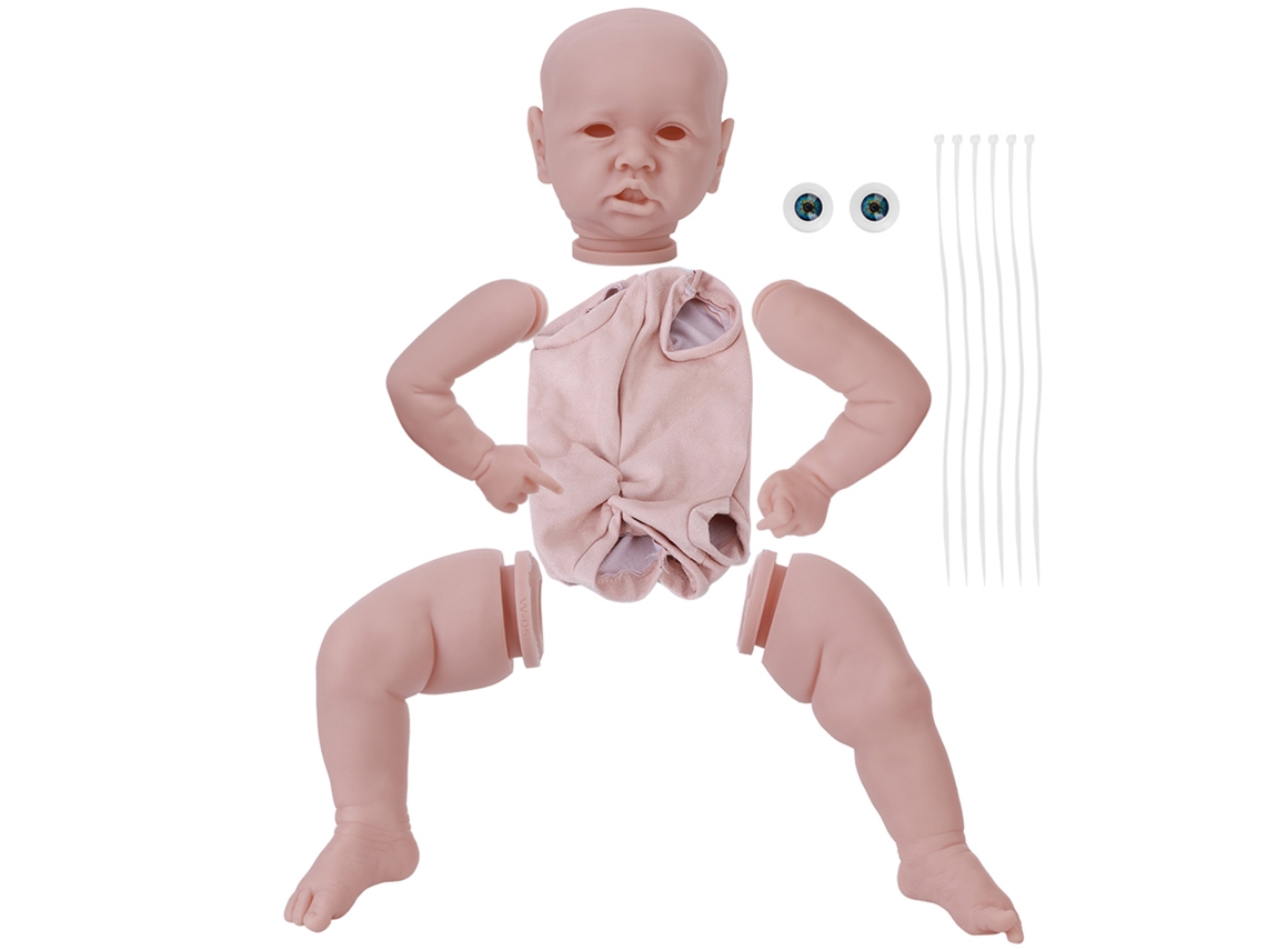 Kit Para Armar Una Muñeca De Silicona De 56 Cm (22 Pulgadas), Color Blanco, Piezas Sin Pintar, Accesorios Móviles.