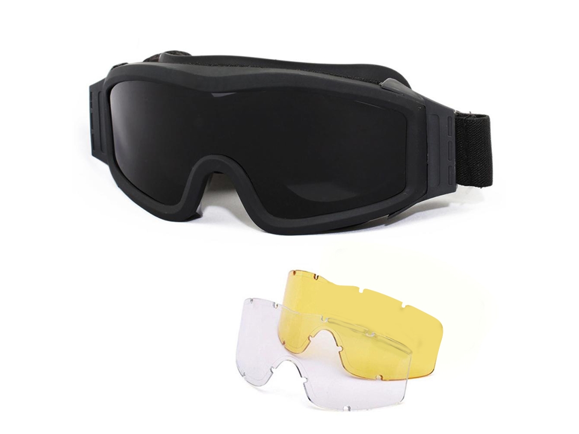 Gafas Deportivas Para Exteriores Con 3 Lentes Intercambiables, Resistentes A Los Impactos Y Con Visión Nocturna Para Motociclismo Y Ciclismo.
