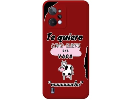 Carcasa para Realme C31 TUMUNDOSMARTPHONE Silicona Líquida Dibujos Rojo
