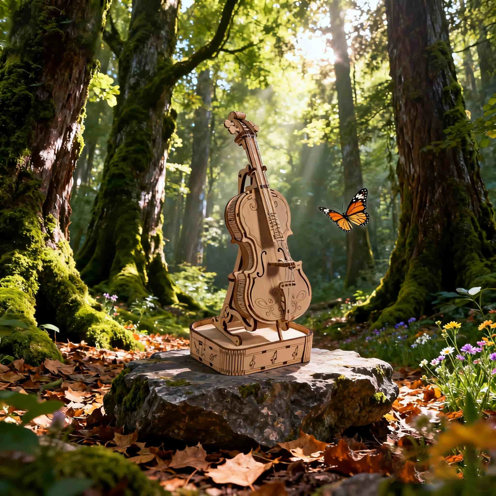 Kit De Modelo De Violín De Madera Para Armar, Rompecabezas 3d