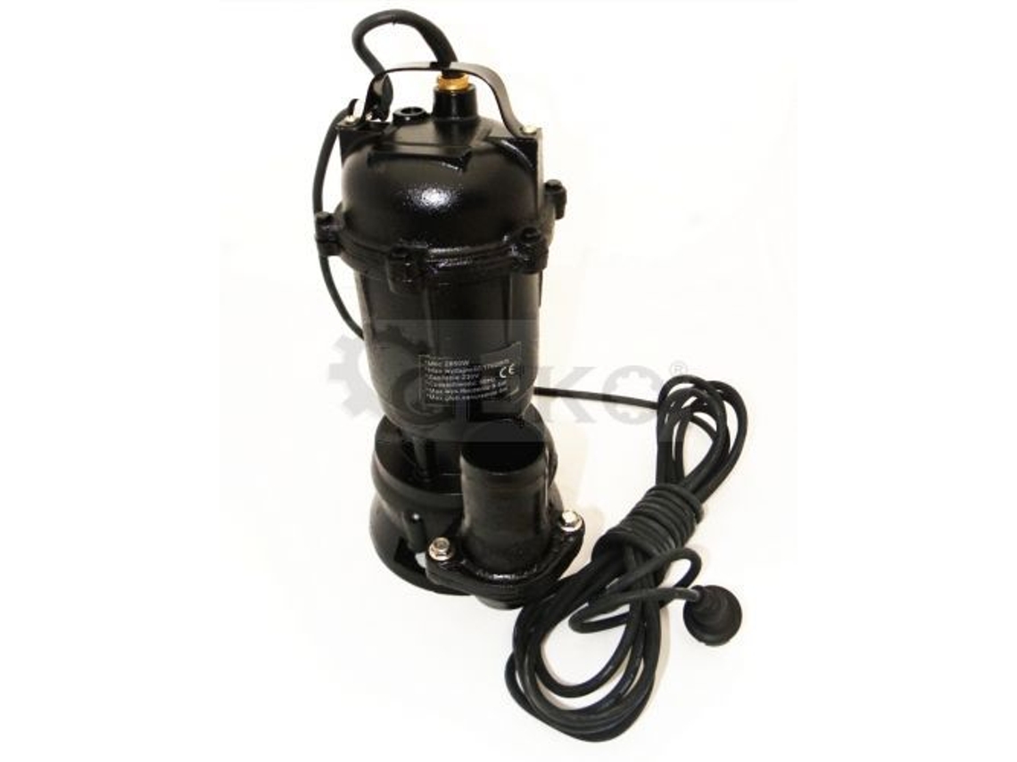 Bomba de agua sucia de 550 W con trituradora Geko