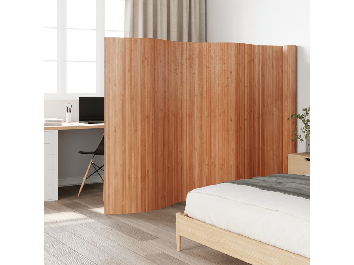 Biombo de bambú 165 x 800 cm, color natural, WSD610983, Adorable Home
