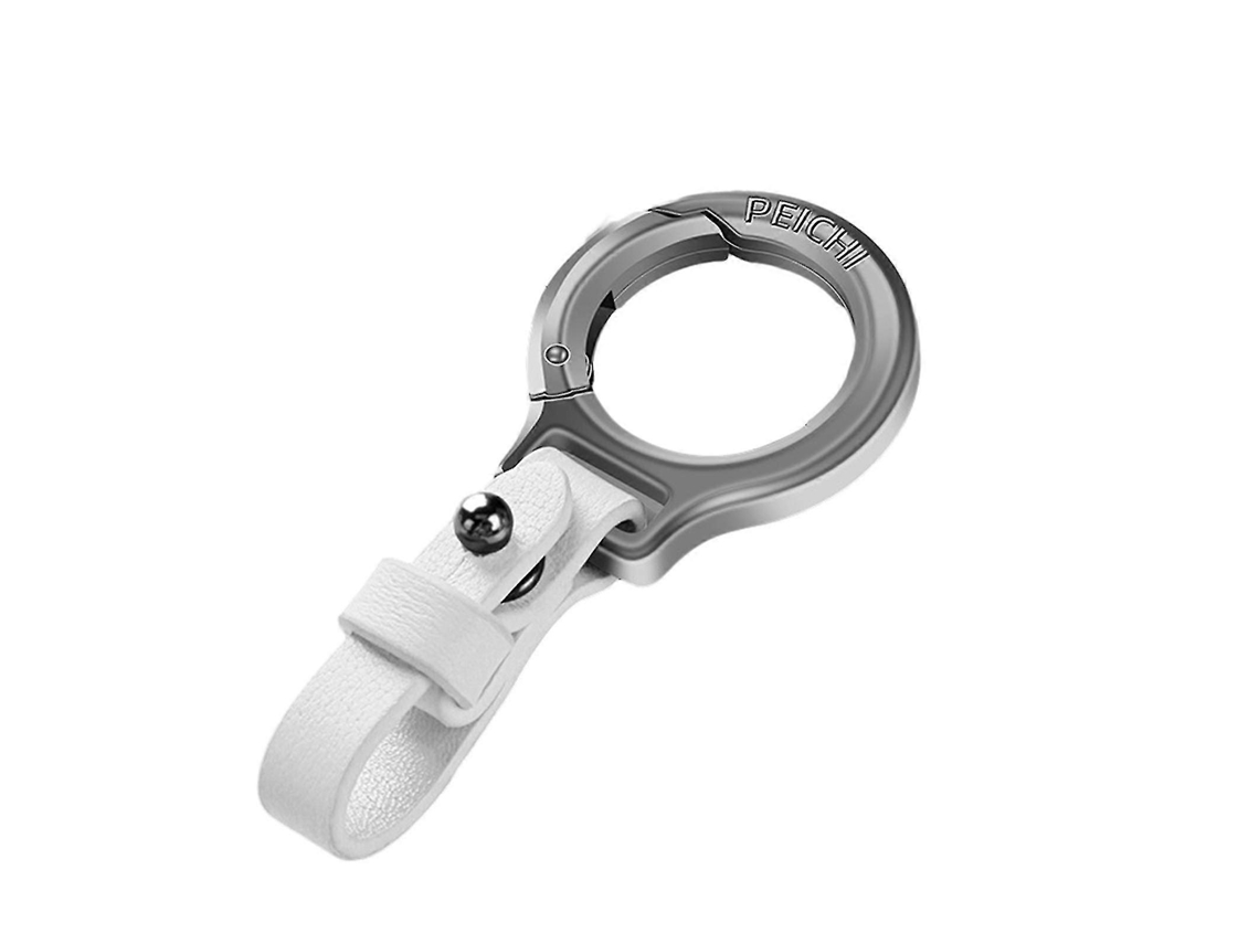 Llavero de cuero personalizado para coche, accesorio multifuncional para bolsos, cinturones y llaves.