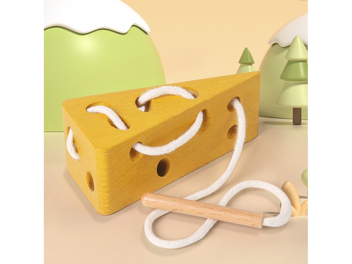 Juguete De Queso De Madera Montessori, Que Desarrolla La Coordinación Motora Fina.