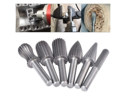 Brocas Rotativas De Tungsteno De Doble Corte Para Filado Grabado Y Esmerilado Con Mango De 6mm
