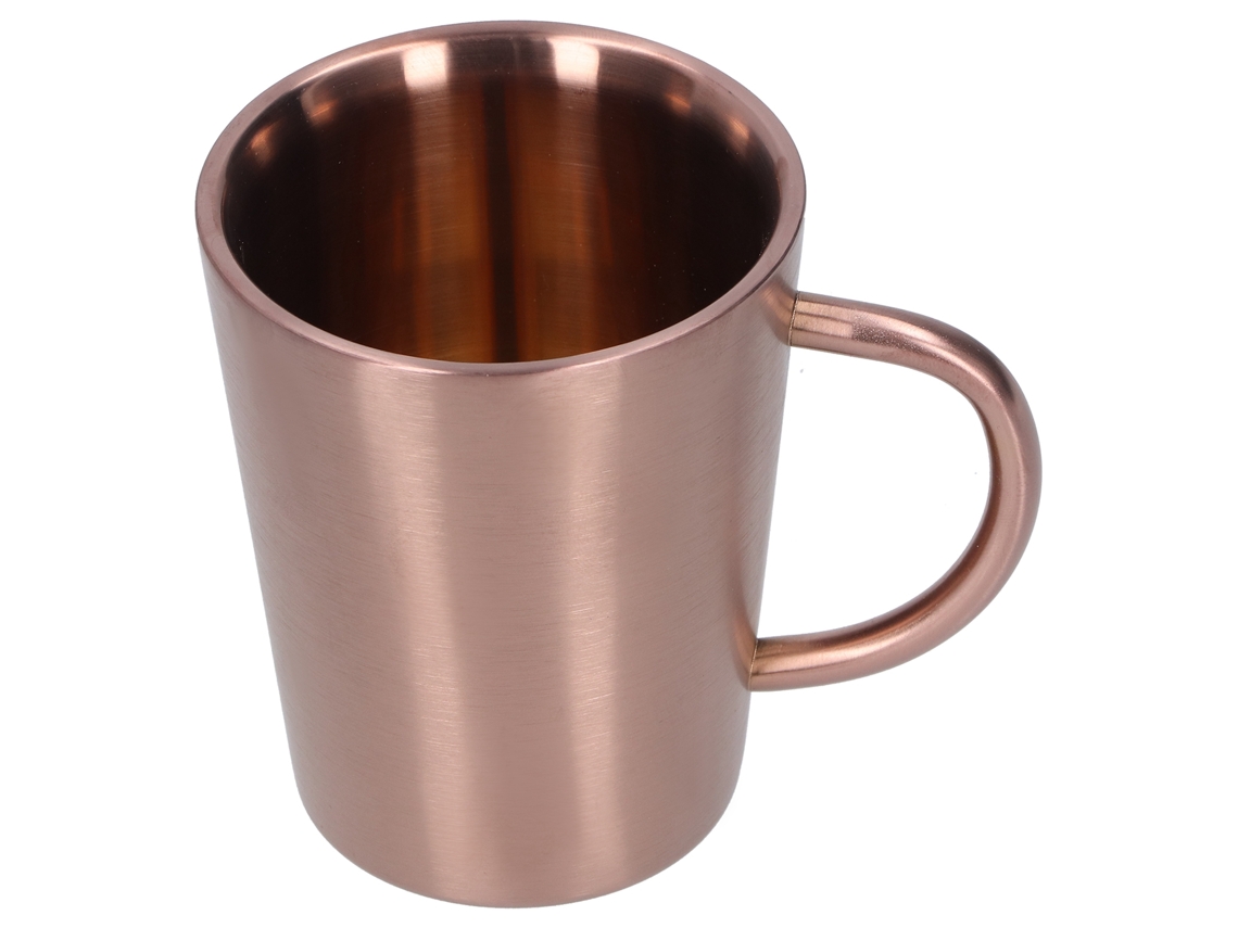 Taza de metal con asa, irrompible para niños, vaso de acero inoxidable de doble pared para bebidas frías y calientes, 340 ml.