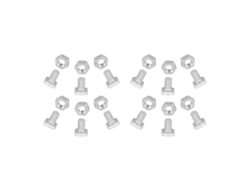 Juego de accesorios de aluminio para invernadero (50 tuercas y 50 tornillos)