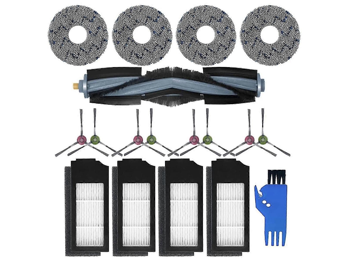 Para la aspiradora robot Deebot X1 Omni X1 Turbo: cepillo lateral principal, filtros HEPA, mopa y repuestos.