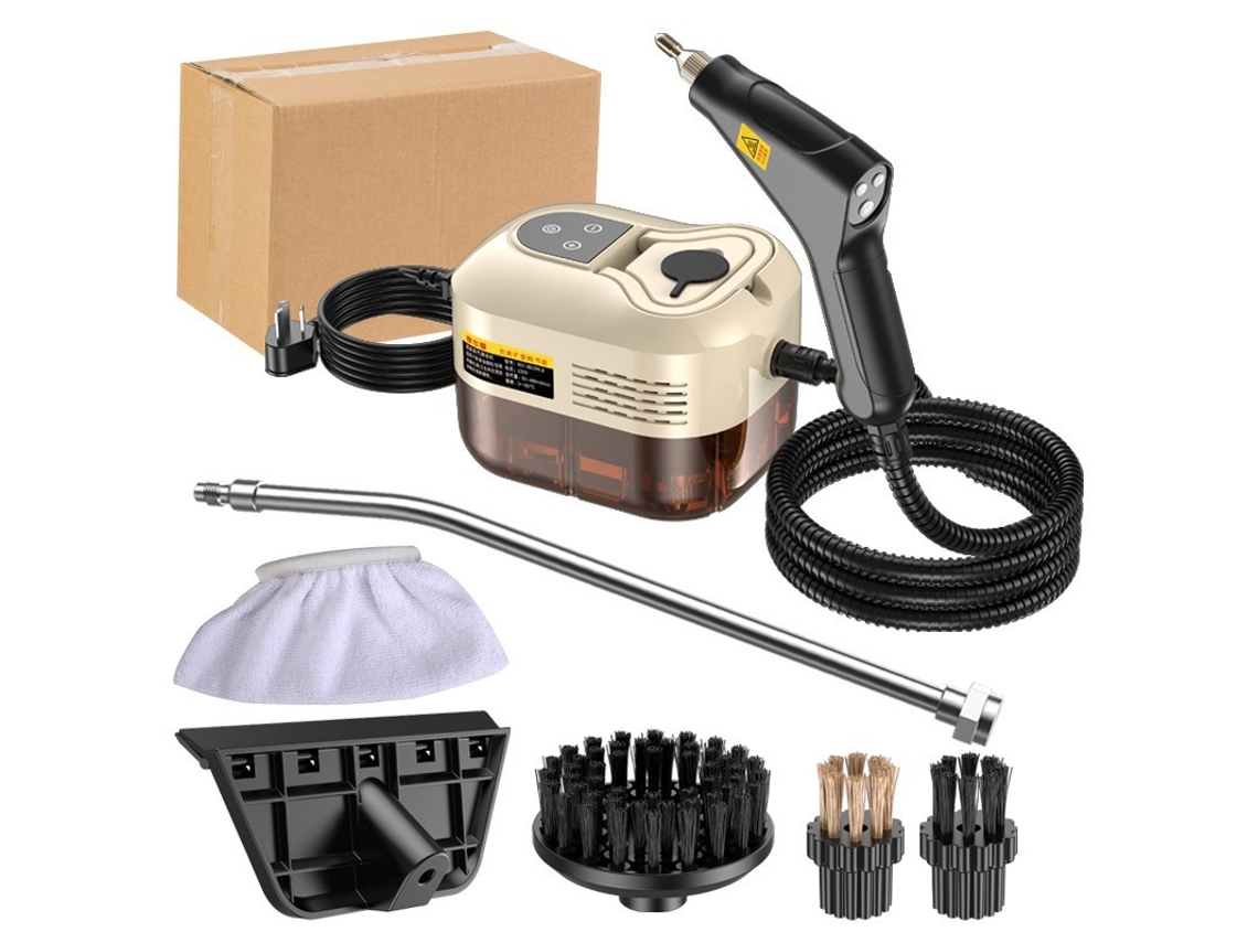 Limpador A Vapor De Alta Temperatura E Alta Pressão De 1500 W, 1200 Ml Com 3 Cabeças De Escova, 6 Modos Ajustáveis,bege Gertiz