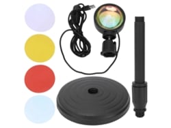 Bj-lâmpada Led De Por Do Sol Com Projeção Giratória De 180 Graus Luz Noturna Para Iluminação E Decoração De Quarto Usb