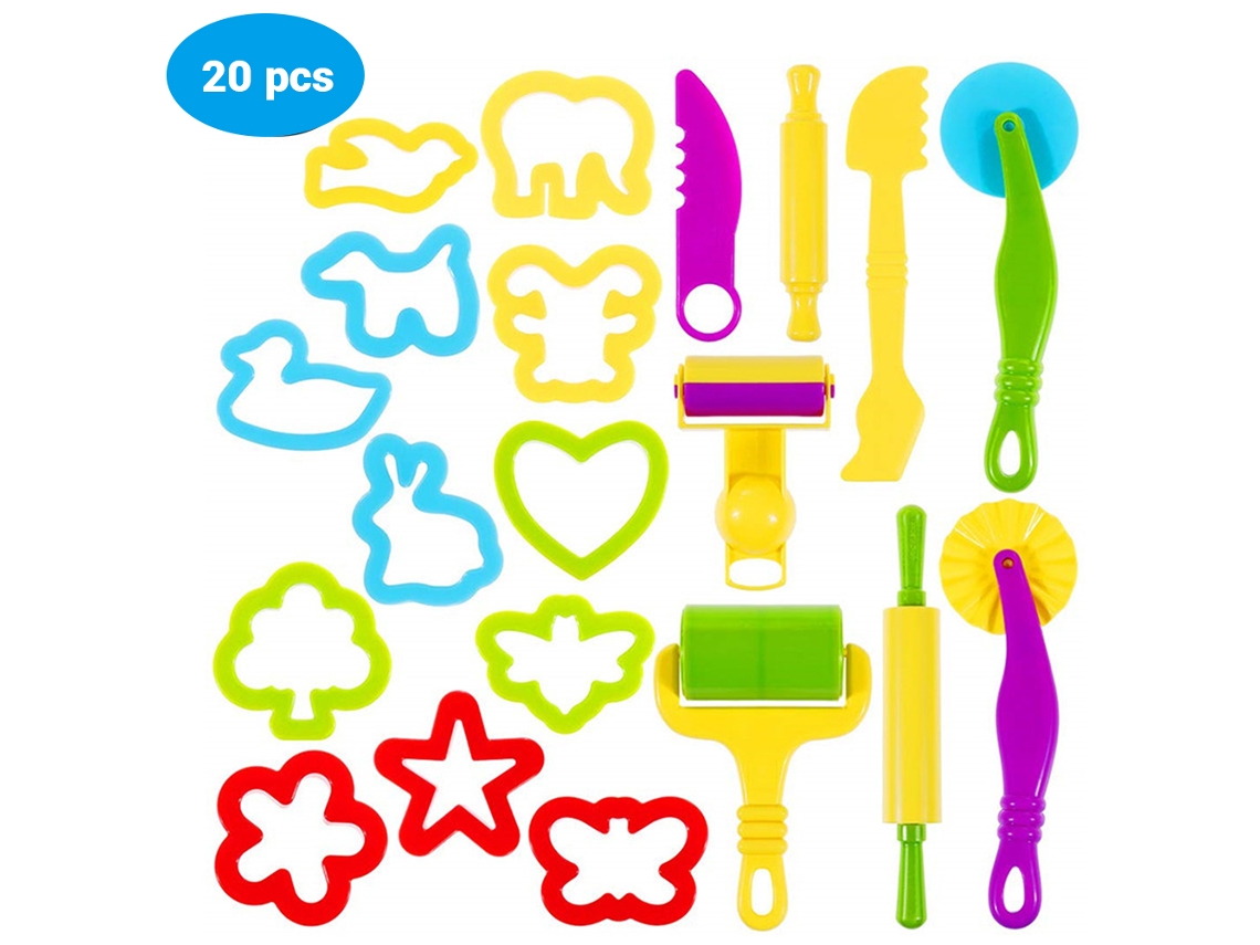 Ats-20pcs Kit De Moldes De Arcilla Diy Herramientas De Plastilina Para Niños Regalo Infantil