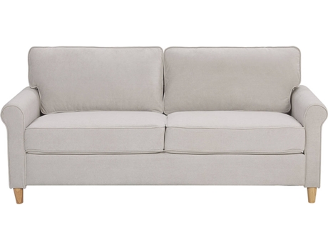 Sofá 3 plazas de terciopelo beige BELIANI Ronneby