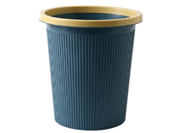 Contenedor de residuos de plástico Jinwei para baño, cocina y sala de estar, grande, azul oscuro.